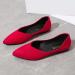 Women's Red Suede Pointed Toe Flat Casual Shoes - Size 8 - Buy Online on GoSupps.com