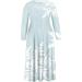 Women's Christmas Dress - Long Sleeve Sweater with Moose & Snowman Motif | Stylish Clubwear in Light Blue XL - Buy Online on GoSupps.com