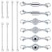 QACOWW 12 Pieces Necklace Extenders, Necklace Extension Clasps Set, Chain Extenders for Necklace Bracelet Anklet Jewelry Making Supplies (Silver)