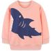 Girls Cotton Sweatshirt for Kids | Long Sleeve Pullover Jumper | Toddler Clothes | 1-12 Years | 3-4 Years Shark Design - Buy Online on GoSupps.com