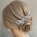 Blue Rhinestone Flower Bride Wedding Hair Pins - Bridal Hair Accessories (Pack of 2) - Buy Online on GoSupps.com