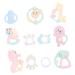 Hohopeti 1 Set Rattle Toy Educational Toys Teething Toys Baby Infant Toys Baby Teething Chew Toy Baby Soothing Teething Toy Baby Silicone Teething Toy Infant Teething Chew Toy Ring The Bell