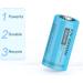 18350 3.7V 900mAh Rechargeable Battery with Button Top - 2 Pack | International Shipping Available - Buy Online on GoSupps.com