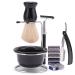 Men's Shaving Set - 3 in 1 Shaving Brush Bowl & Holder (Black) | International Shipping Available - Buy Online on GoSupps.com