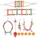 Ciciglow Colorful Bird Swing Toys - Parrot Swing with Stainless Steel Chain Ladder Bells & Balls - Ideal for Birds - Buy Online on GoSupps.com