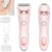 Livora Electric Shaver For Women 2 in 1 Womens Electric Waterproof Shaver For Legs Wet & Dry for Leg Arm Underarm Pubic Area (Pink)