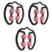 Inoomp 3st legs Massage roller Massage Roller Neck massage devices Body Massage roller back roll Massage devices for the neck trigger point-stick ring point tab fitness 27*25cmx3pcs rosax3stk
