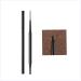PiurUf Eyeliner 1 pc 2in1 Double-Ended Waterproof Eyebrow Pencil 1.5mm Natural Eyebrow No Makeup Black Black Pen Eyeliner Black (C)