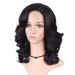 Lady Miranda 16 Loose Wave Lace Part Wig - Black Synthetic Heat Resistant Full Wig for Women - Buy Online on GoSupps.com