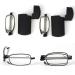Reading Glasses 2 Pair Reader Compact Folding Magnify Glasses Black and Gunmetal +2