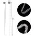 Hoyuwak 6Pcs Rhinestone Tassel Hair Chains with Clips - Silver Hair Jewelry for Braids - Hairstyle Decoration for Women and Girls - Buy Online on GoSupps.com
