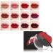Gokame 12PCs/Set Lazy Quick Lipstick Matt Liquid Lipstick Makeup Set Matt Liquid Long-Lasting Wear non-stick cup not Fade Waterproof Lip Gloss Velvet Matte Lipstick Set