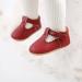Infant First Walking Shoes: Anti-Slip Oxford Loafer Flats for Baby Girls Boys (0-6 Months) - PU Leather Sneakers in Red - Buy Online on GoSupps.com