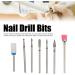 Nail Drill Bits Set 7pcs Nail Grinding Head Drill Bits with Storage Box Manicure Pedicure Bits Tools for Remove Acrylic Gel Nails Cuticle Polishing - Buy Online on GoSupps.com