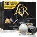 L'OR Espresso Coffee Pods PICK ANY 3 from 4 different blends inc. Forza Ristretto Delizioso and Onyx - Nespresso * Compatible Aluminium Capsules - Each pack 40 pods Total 120 pods (120 Drinks) - Buy Online on GoSupps.com