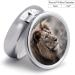 Round Pill Box with Wildlife Lion Print - 3 Compartment Portable Pill Organizer - Decorative Metal Pocket Case - Style-22 - Buy Online on GoSupps.com