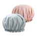 2Pcs Shower Caps Eva Shampoo Cap Double Waterproof Layers Shower Cap for Girls and Women (Flowers)