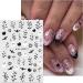 JMEOWIO 9 Sheets Halloween Nail Art Stickers Decals Self-Adhesive Cute Pink Flower Ghost Nail Supplies Nail Art Design Decoration Accessories - Buy Online on GoSupps.com