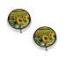 (Many Beautiful Sunflowers) Round Pill Box 3 Compartment Pill Box Mini Decorative Pocket Purse Portable Travel Medicine Tablet Vitamin Holder Organizer Pill Case