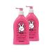 Sanosan 2in1 shower & shampoo raspberry for children - shower gel and hair shampoo with organic olive extract & milk protein in 2 -pack (2x 400 ml) - hair care skin care shower gel hair shampoo 2 pieces