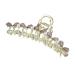 VOCOSTE Hair Clip Classic Faux Crystal Bow Tie Hair Clip for Women Gray