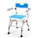 Folding Bathroom Chair Shower Chairs with Arms and Backrest Non-Slip Height Adjustable Shower Stool for Elderly Disabled Pregnant Women and Adults(B)