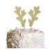Reindeer Antlers Christmas Cake Topper - Glitter Xmas Cake Topper - Glittery Gold