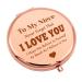 Niece Gifts from Aunt Uncle Niece Birthday Gifts for Niece Compact Mirror for Encouragement Gifts for Niece Inspirational Gift Folding Makeup Mirror Graduation Christmas Wedding Gifts