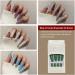 AUklOPVZZ 1 Set French Tip Press on Nails Solid Color Extension Shimmer Fingernails Decals Full Cover Salon Gifts Manicure Kit H33-green jelly glue - Buy Online on GoSupps.com