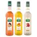 TEISSEIRE Exotic Syrups - Passion Fruit, Mango, Lychee - 2x70cL and 1x1L