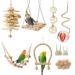 Bird Parrot Toys Swing Hanging,18 Pieces Bird Cage Accessories Toy Perch Ladder Chewing Toys Hammock for Parakeets,Cockatiels,Lovebirds,Conures,Budgie,Macaws,Lovebirds,Finches and Other Small Pets