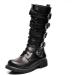 Tebapi Men's Waterproof Leather Motorcycle Boots - Black, Size 10.5 - Buy Online on GoSupps.com