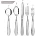 Linelax Weighted Utensils for Tremors and Parkinson's - 5 Piece Heavy Weight Steel Silverware Set - Adaptive Eating Flatware for Hand Tremor and Parkinson's - Buy Online on GoSupps.com