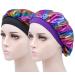Kids Bonnets for Girls Sleeping Bonnets for Kids Curly Hair Satin Sleep Caps for Kids Satin Night Cap for Kids Black Girls Colorful Black+purple