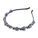 FRCOLOR Diamond Headpiece Rhinestone Hairband Sparkling Flower Hairbands Jewelry Fashion Beaded Headbands Women Hair Accessory Braide Hair Hoop Blue Blue Tiara