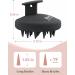 Heeta Scalp Massage Brush - Silicone Hair Brush for Wet & Dry Hair Soft Bristles Integrated Design - Dark Black - Buy Online on GoSupps.com