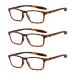Suertree 3 Pack Blue light filter Reading glasses Computer glasses Tr90 Frame reader PC Gaming UV Blue Light Blasses Women Men 1.0x Diopttria Leopard 3PC