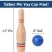 Sterling Sports Premium Wooden Lawn Bowling Skittles Set - 11 Pins with Carrying Mesh Bag - Indoor and Outdoor Game - 10 Heavy Solid Wooden Pins and 2 Balls - Buy Online on GoSupps.com