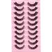Eyelashes Russian Strip Lashes Natural Fluffy Wispy D Curly Effect Hybrid Strip Lashes Look Like Extensions 10 Pairs (D-04) - Buy Online on GoSupps.com