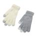 2 Pairs of Moisturizing Touch Screen Gloves Dry Hand Cotton Gloves Moisture-Proof Gloves Adult Eczema Gloves for Dry Hand Eczema Suitable for Dry Hand Eczema (White + Gray)