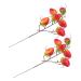 ABOOFAN 2pcs Strawberry Cuttings Bed Room Decor Decoration for Bedroom Artificial Fruit Decoration Holiday Function Decoration Home Decor Plant Decor Simulation Strawberry Picks Household