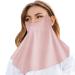 Sun Protection Masque Neck Gaiter Sun Masque Sun Face Cover Breathable Full Face Shield Face Scarf Cover Cooling Sunscreen Masque for Men Women Pink