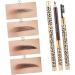 OHPHCALL 2pcs Makeup Eyebrow Pencils Double Head Eyebrow Leopard Eyeliner Pencil Eyebrow Pencil Black 1 count (Pack of 1) Brown - Buy Online on GoSupps.com