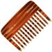 Giorgio G51 Small Travel Purse Hair Detangling Comb  Wide Teeth Pocket Comb for Thick Curly Wavy Hair. Hair Detangler Comb For Wet and Dry Everyday Care. Handmade of Cellulose  Saw-Cut Hand Polished 1 Pack Tortoiseshell