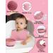 Jissta 11-Piece Silicone Baby Dish Set | Non-Slip Suction Plates & Waterproof Bibs | BPA Free (Pink) - Perfect for International Shipping - Buy Online on GoSupps.com