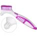 Double Sided False Teeth Cleaning Brush | Portable Denture Toothbrush with Multi Layered Bristles | Hard Care Toothbrush Set - Buy Online on GoSupps.com