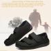 ZJING Diabetic Recovery Slippers for Men - Orthopedic Wide Width Walking Shoes for Arthritis & Swollen Feet - Black, Size 9 - Buy Online on GoSupps.com