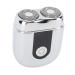 Electric Beard Trimmer TypeC Double Head Mini Beard Trimmer for Traveling (Silver)