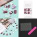 Sethexy Purple Sparkle Bowknot False Nails - 24 Pcs Acrylic Short Square Nail Art Tips for Women & Girls - Complete Cover - Buy Online on GoSupps.com