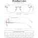 LUFF Rimless Reading Glasses for Women - Blue Light Blocking Fashion Metal Frameless Eyeglasses Anti Eyestrain 2.0x Gold - Shop Internationally! - Buy Online on GoSupps.com